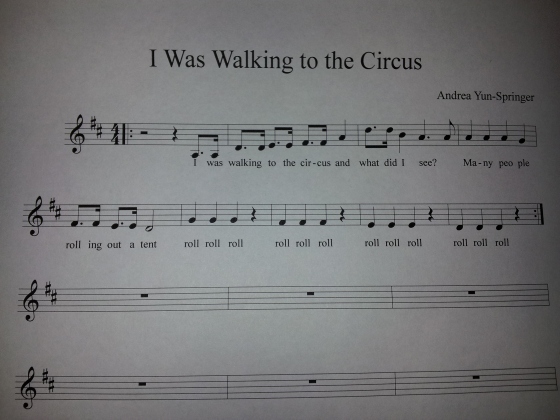 I was walking to the circus